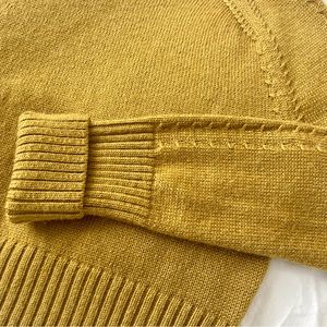 Top quality Land Of Distraction cropped, mock neck sweater in golden alpaca
